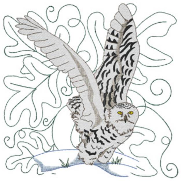 Picture of Snowy Owl Machine Embroidery Design