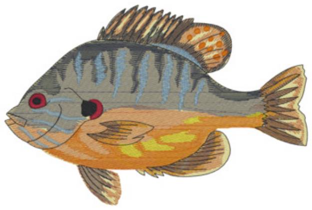 Picture of Pumpkinseed Sunfish Machine Embroidery Design