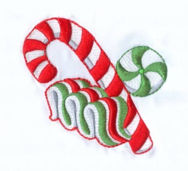 Picture of 3d Puff Christmas Candy Machine Embroidery Design