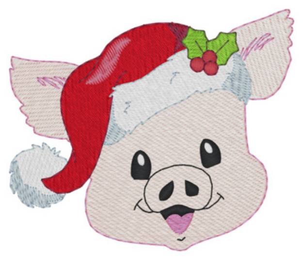 Picture of Christmas Pig Machine Embroidery Design