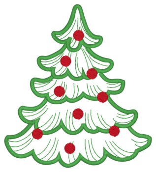 Decorated Tree Machine Embroidery Design