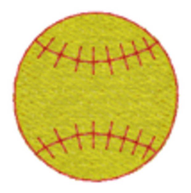 Picture of Softball 1/2 Inch Machine Embroidery Design