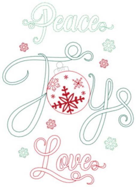 Picture of Peace Joy Love Machine Embroidery Design