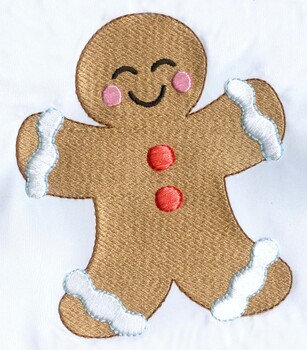 3d Puff Gingerbread Man Machine Embroidery Design