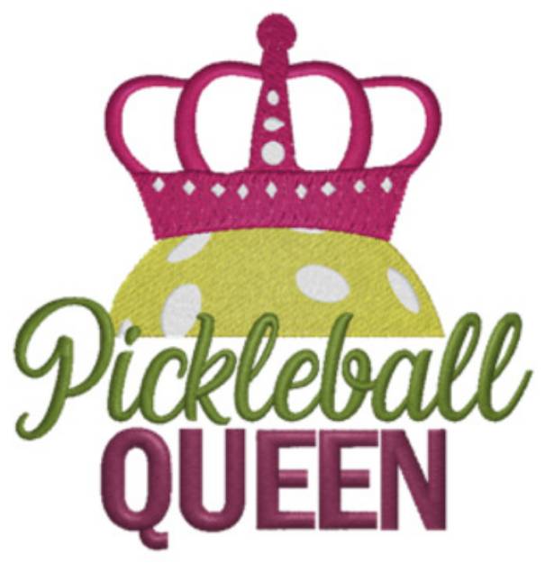 Picture of Pickleball Queen Machine Embroidery Design