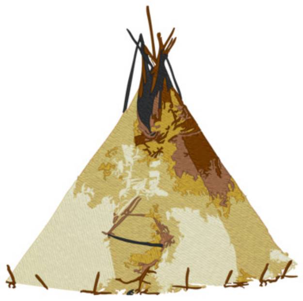 Picture of Sepia Tee Pee Machine Embroidery Design