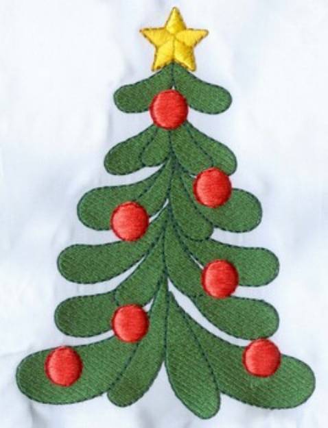 Picture of 3d Puff Christmas Tree Machine Embroidery Design