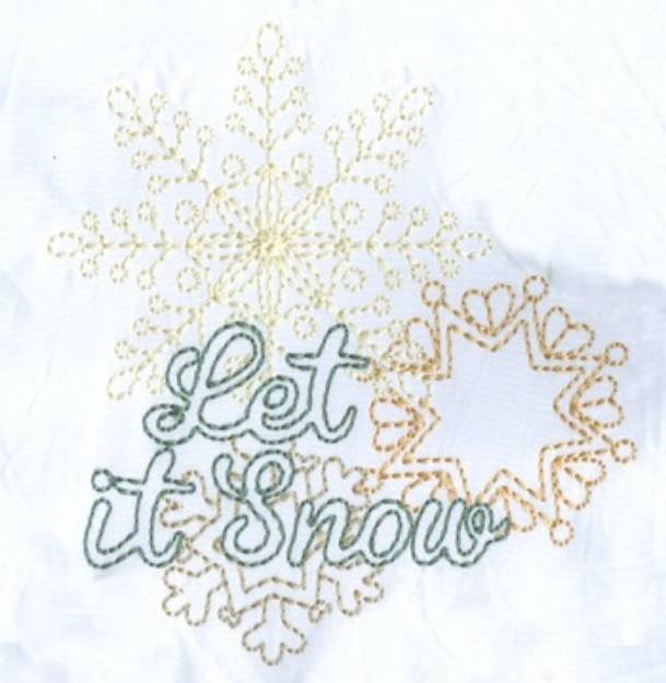 Picture of Let It Snow Machine Embroidery Design