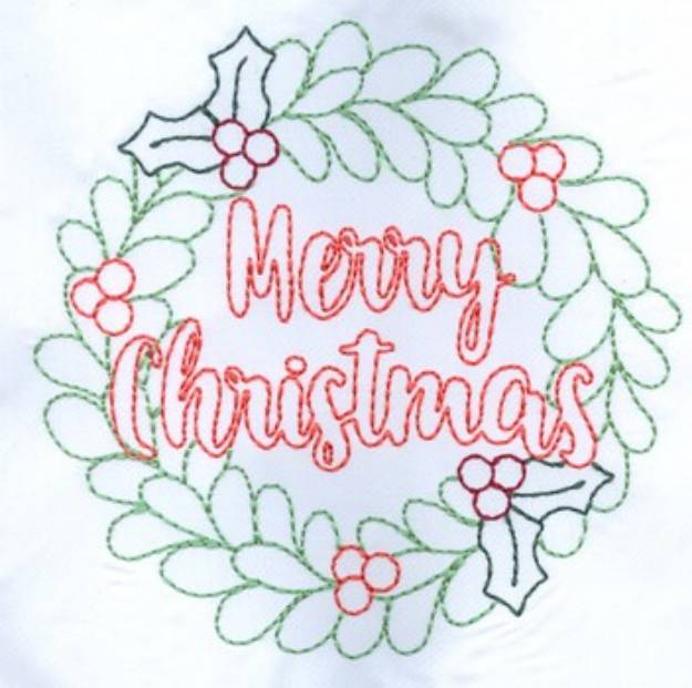 Picture of Merry Christmas Machine Embroidery Design