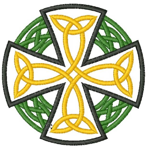 Multicolor Celtic Cross Outline