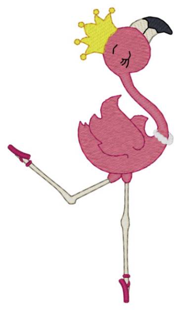 Picture of Ballering Flamingo Machine Embroidery Design