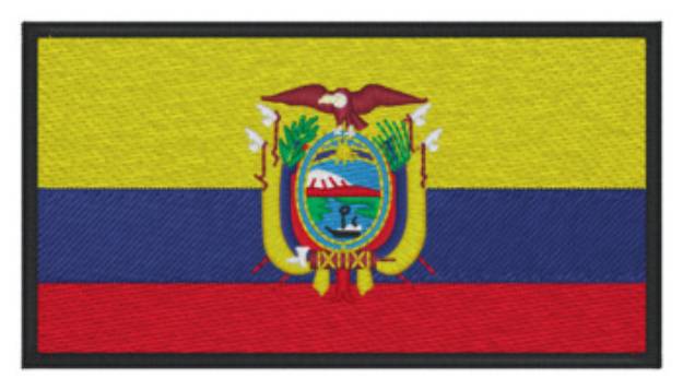 Picture of Ecuador Flag Machine Embroidery Design