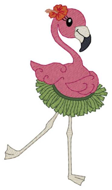 Picture of Hula Flamingo Machine Embroidery Design