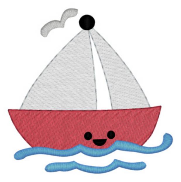 Picture of Small Sailboat Machine Embroidery Design