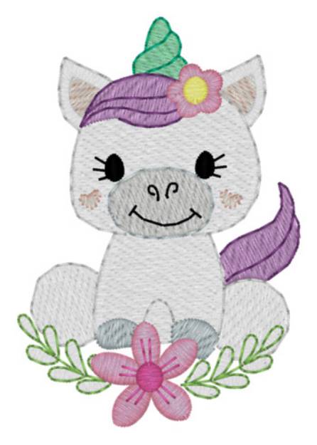 Picture of Small Unicorn Machine Embroidery Design