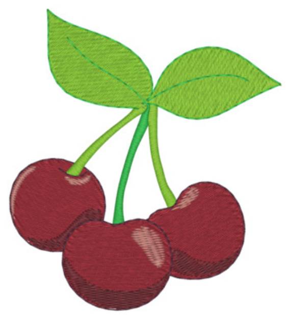 Picture of Cherries Machine Embroidery Design