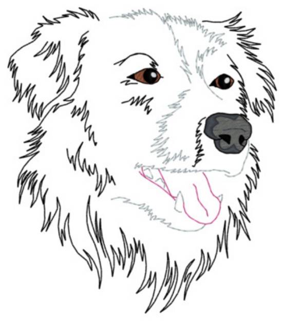 Picture of Border Collie Machine Embroidery Design