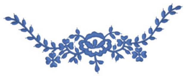 Picture of Floral Scroll Machine Embroidery Design