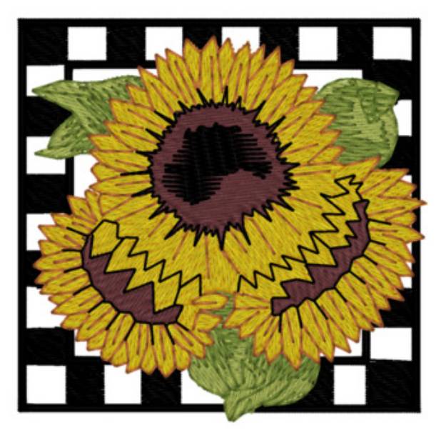 Picture of Sunflower Machine Embroidery Design