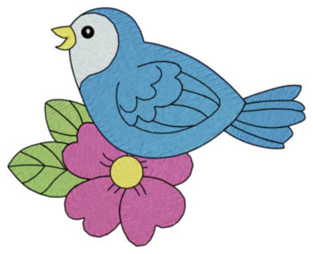 Picture of Blue Bird Machine Embroidery Design