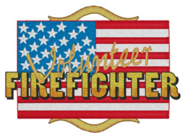 Picture of Sm. Volunteer Firefighter Machine Embroidery Design