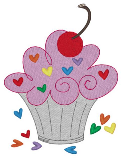 Picture of Cupcake Machine Embroidery Design