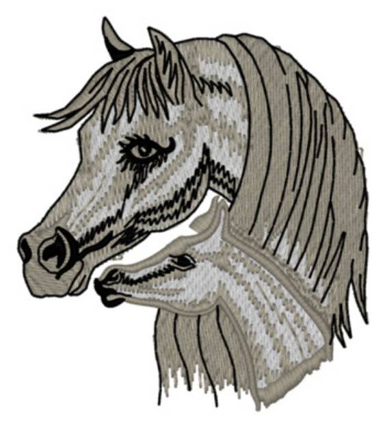 Picture of Sm. Arabian & Colt Machine Embroidery Design