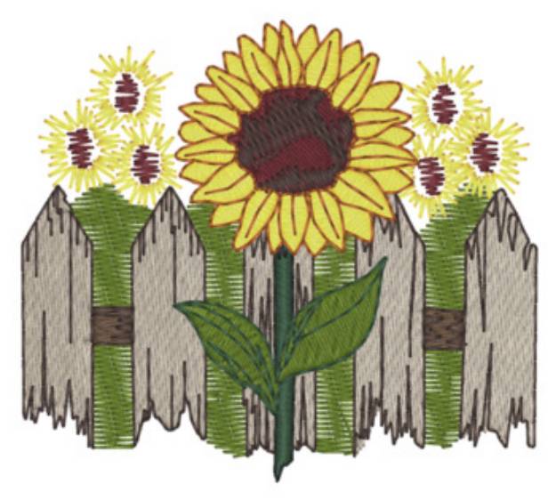 Picture of Sunflower Machine Embroidery Design