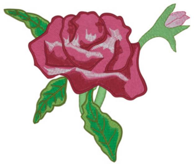 Picture of Rose Machine Embroidery Design