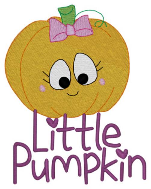 Picture of Little Pumpkin (girl) Machine Embroidery Design