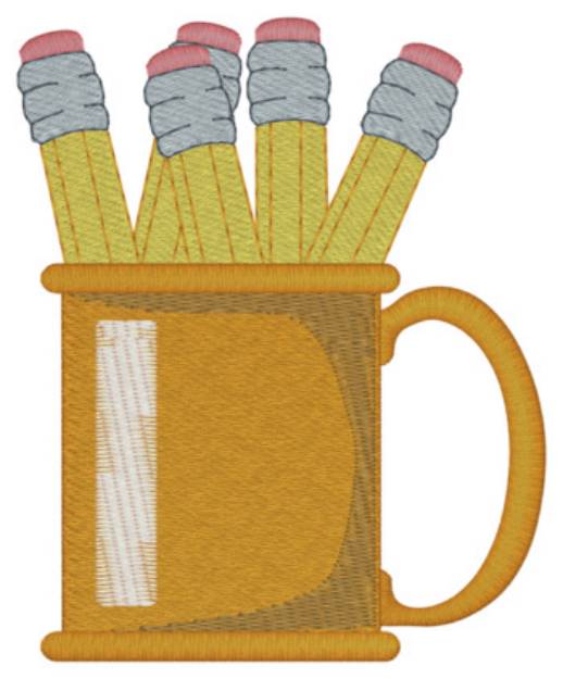 Picture of Cup W/pencils Machine Embroidery Design