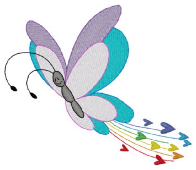 Picture of Butterfly Machine Embroidery Design