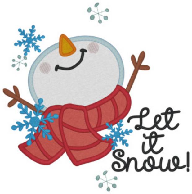 Picture of Let It Snow Machine Embroidery Design