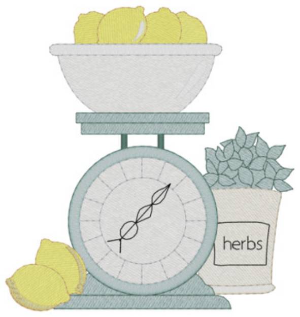 Picture of Kitchen Scale Machine Embroidery Design