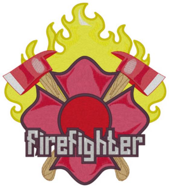 Picture of Firefighter Machine Embroidery Design