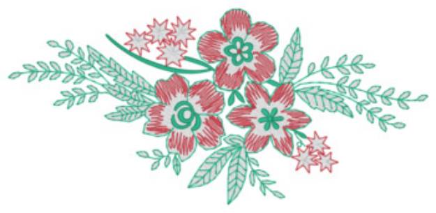 Picture of Flowers Machine Embroidery Design