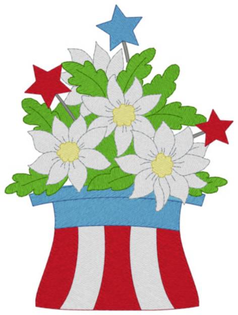 Picture of Patriotic Flowers Machine Embroidery Design