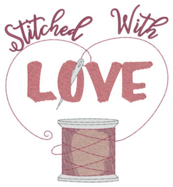 Picture of Stitched With Love Machine Embroidery Design