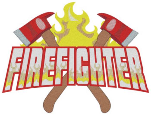 Picture of Firefighter Machine Embroidery Design