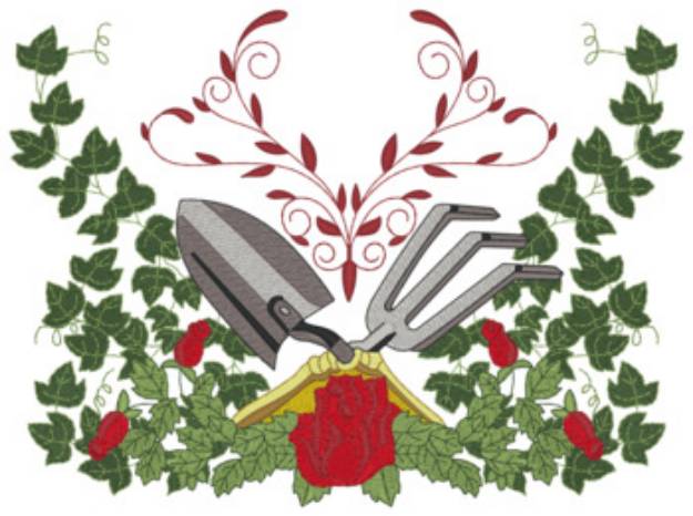 Picture of Cultivated Roses Machine Embroidery Design