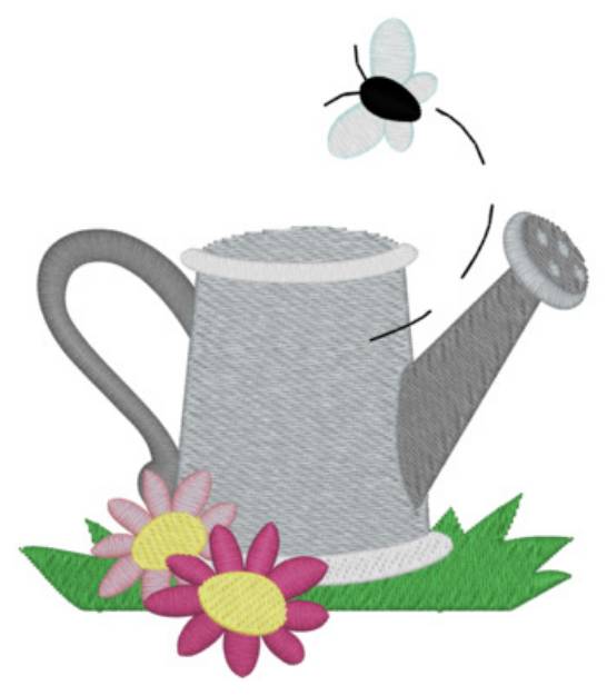 Picture of Watering Can Machine Embroidery Design