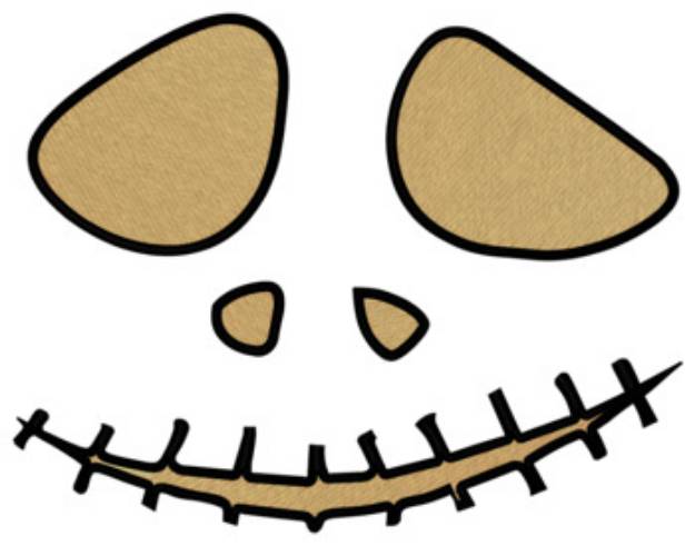 Picture of Chillin Jack-o-lantern Face Machine Embroidery Design