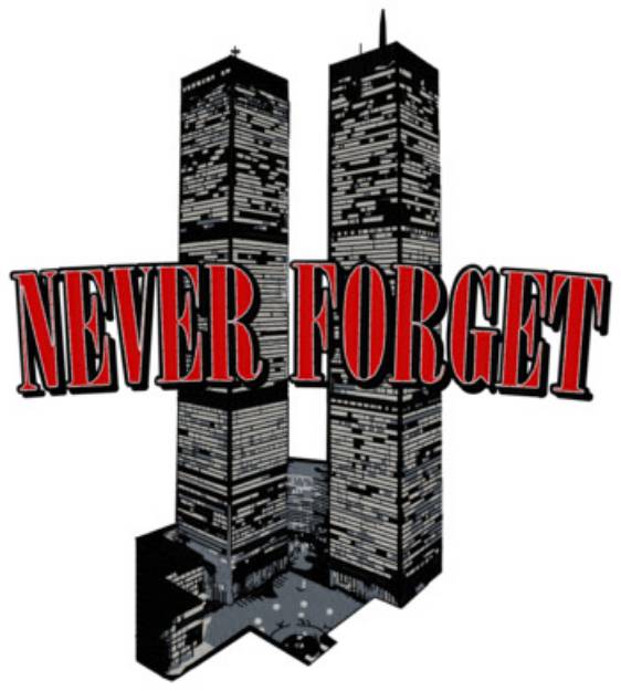 Picture of Never Forget Machine Embroidery Design