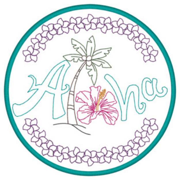 Picture of Aloha Applique Machine Embroidery Design