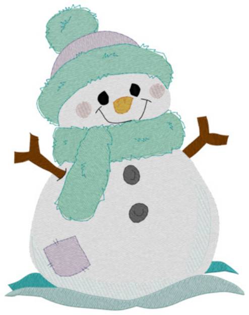 Picture of Snowman Machine Embroidery Design