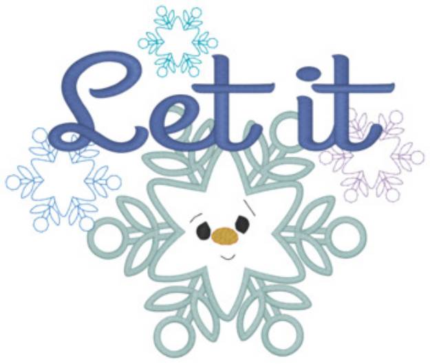 Picture of Let It Snow Machine Embroidery Design