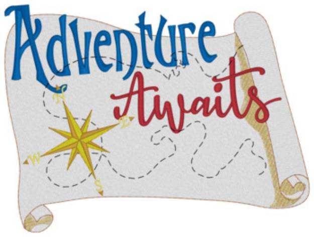 Picture of Adventure Awaits Machine Embroidery Design