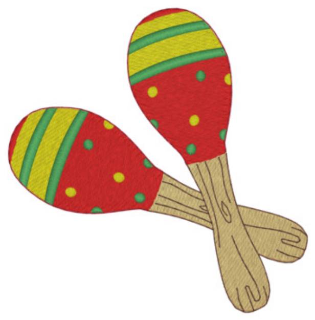 Picture of Maracas Machine Embroidery Design