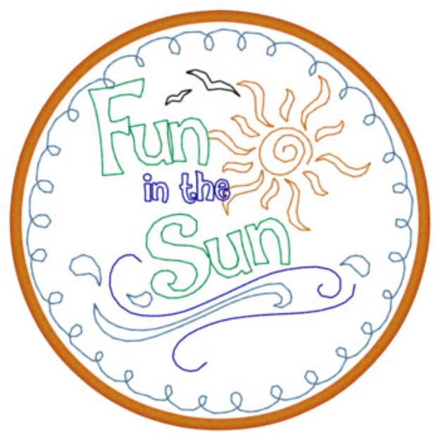 Picture of Fun In The Sun Applique Machine Embroidery Design