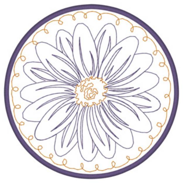 Picture of Daisy Applique Machine Embroidery Design